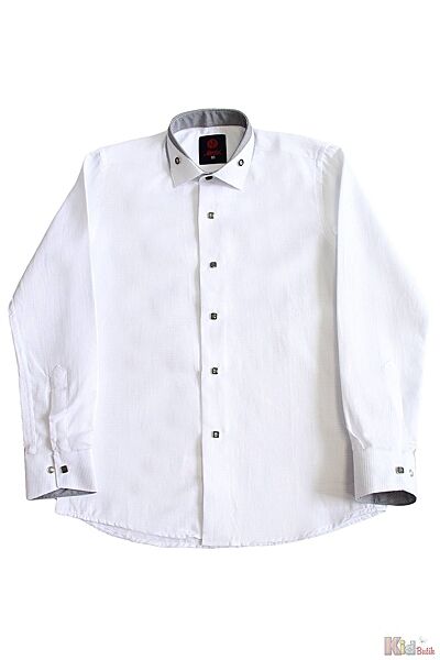 Рубашка белая классическая с пуговицами на воротнике Herdal