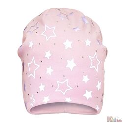 Шапка рожева з принтом із зірок для дівчинки David&acutes Star