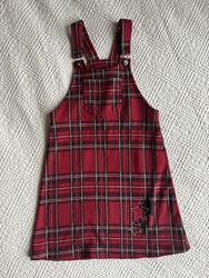 Червоний у клітинку теплий Сарафан sarahanda