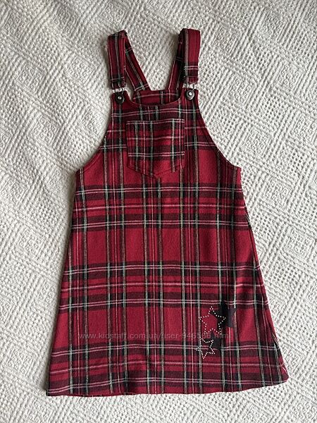 Червоний у клітинку теплий Сарафан sarahanda