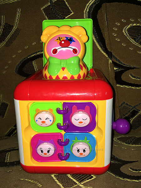  Детский Кубик развивающий с сюрпризом, звуковые эффекты Huiletoys