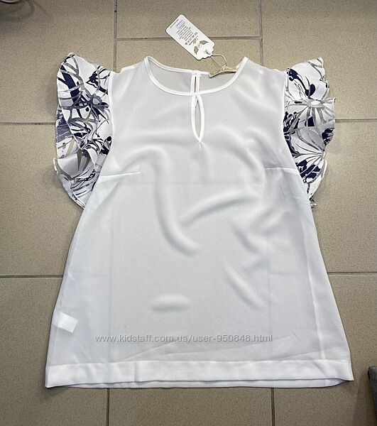 Вишукана жіноча біла блуза вільного фасону розмір  S, M, L