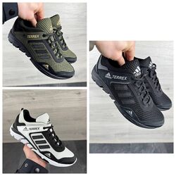 Кроссовки adidas, 40-45 размер, летние, сетка, хаки, оливка, военным