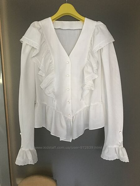 Нарядная белая блуза на девочку из США