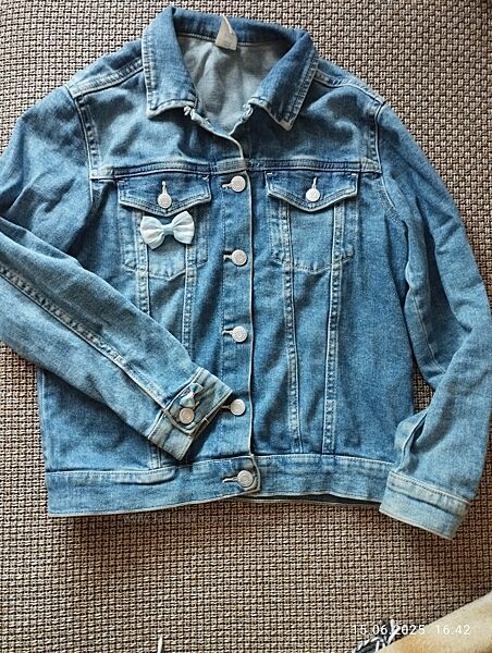 Джинсова куртка для дівчинки 134р