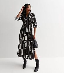 Платье рубашка миди с принтом Primark 