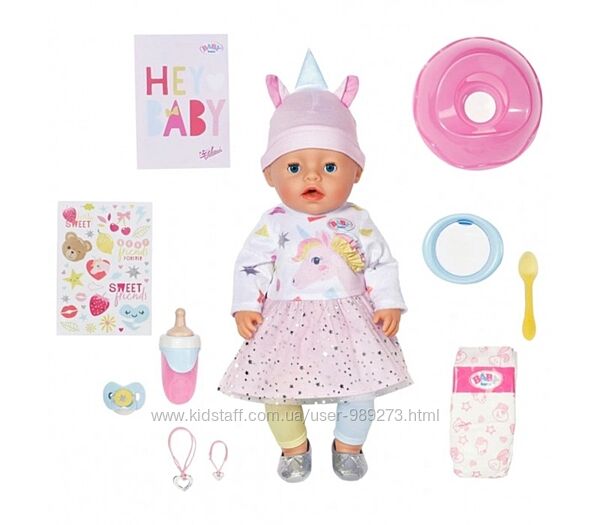 Кукла baby born, magic girl, baby born Emma, zapf, беби борн, единорог