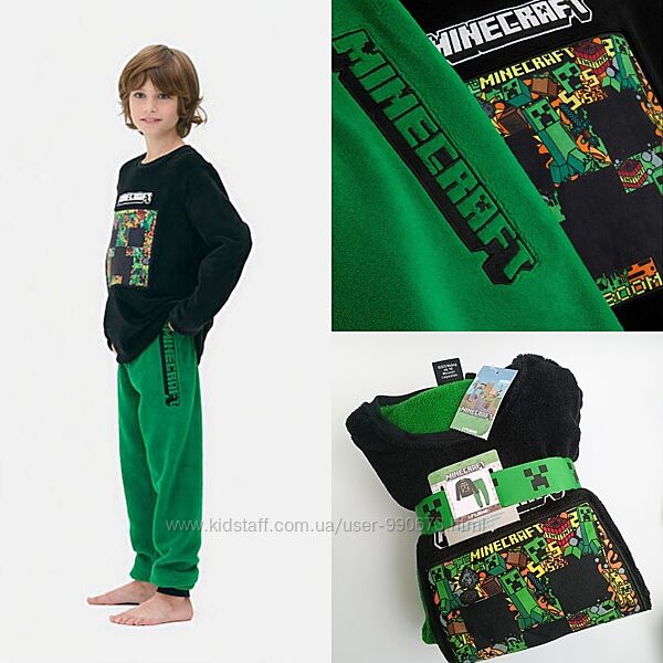 Піжама хлопцям Майнкрафт фліс пухнаста