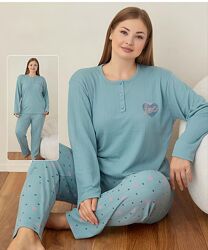 Байкова жіноча піжама батальна серія