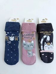 Махрові шкарпетки дівчатам з котиком