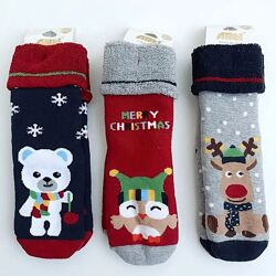 Дитячі новорічні махрові шкарпетки