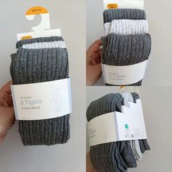 Комлект колготок дівчатам 3 шт Primark 134-140, 152-158