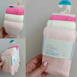 Комлект колготок дівчатам 3 шт Primark 122-128,128-134