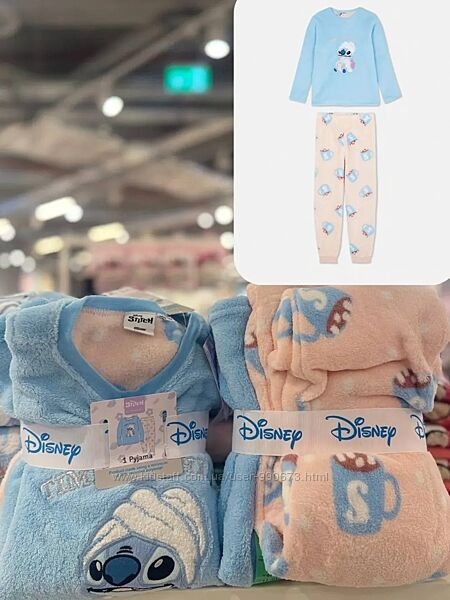 Тепла флісова піжама дівчатам зі Стічем Примарк 