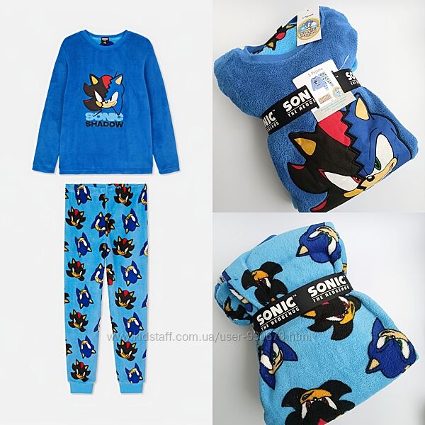 Тепла флісова піжама хлопцям Сонік 152-158