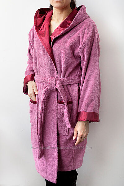Халат махровый с капюшоном , хлопок