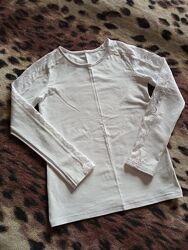 Блузка школьная Кена белая б. у. рост 140-146