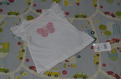 Нова футболка на дівчинку Mothercare Оригінал 56-62 см 1-3 місяці