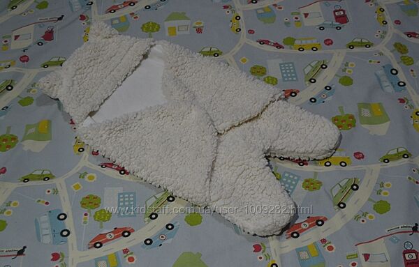 Кокон конверт в пологовий на хрестини на дівчинку хлопчика 50-54 см 0-2 м