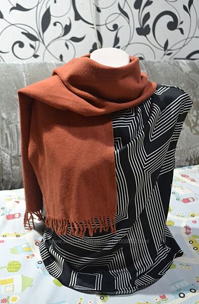 Теплий вовняний шарф 100 овчина овеча вовна Compliments Оригінал Шотландія