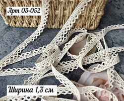  Кружевне мереживо    Бавовняна тасьма для декору, рукоділля   