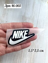 Термонаклейка NIKE для одежды  5,53,5 см  Для футболок, худи, рюкзаков