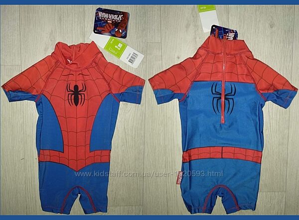 Spider-Man marvel детский солнцезащитный 1-2года человек паук   костюм плав