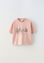 Футболка Zara із зображенням Парижу
