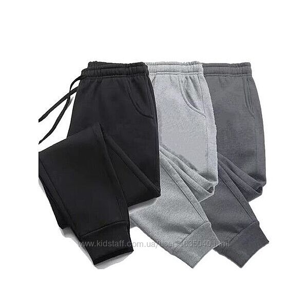 Спортивні штани, фліс, темно сірі, манжет, батал, 50-58
