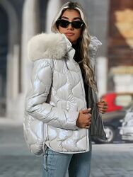 Женская элегантная зимняя куртка с капюшоном, L, Хl