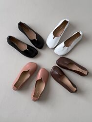 Балетки з анатомічним носиком. Натуральна шкіра. Палітра кольорів. Україна