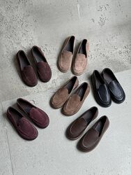 Анатомічні туфлі лофери -barefoot-. Натуральна шкіра. Палітра кольорів