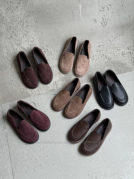 Анатомічні туфлі лофери -barefoot-. Натуральна шкіра. Палітра кольорів