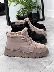 Зимові черевички -Teddy-, натуральна замшева шкіра. Два види