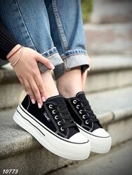 Котонові кеди на потовщеній підошві