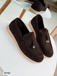 Класичні туфлі лофери. Натуральна замшева шкіра