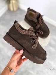 Трендові зимові анатомічні черевики - сноубутси. Натуральна замшева шкіра