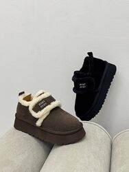 Зимові черевики - сноубутси з опушкою. Натуральна замшева шкіра