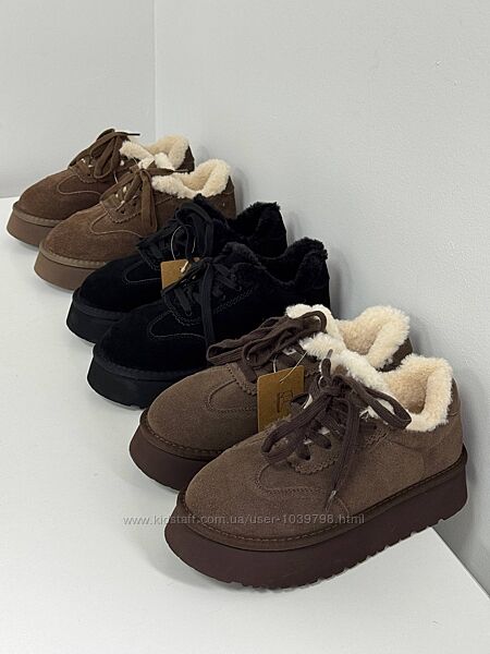 Зручні зимові черевики сноубутси. Натуральна замшева шкіра. Три види