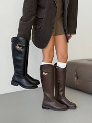 Стильні чоботи - жокейки. Єврозима. Україна. Натуральна шкіра