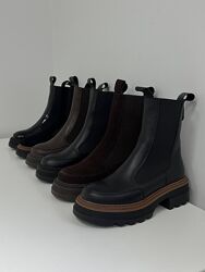 Стильні зимові черевики - челсі. Натуральна шкіра. Україна. Палітра кольорі