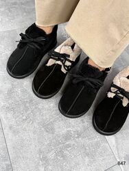 Низенькі зимові черевики. Натуральна замшева шкіра. 