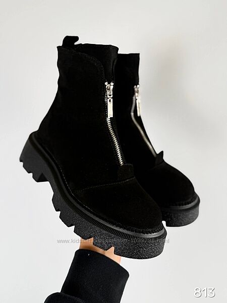 Черевички зимові -Varto-. Натуральна замшева шкіра