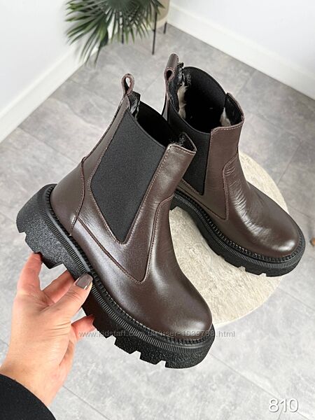 Зимові черевики челсі -Farto-, натуральна шкіра