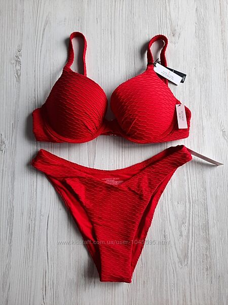 Красный купальник на большую грудь Victorias secret 36C 80C 80С 85С 