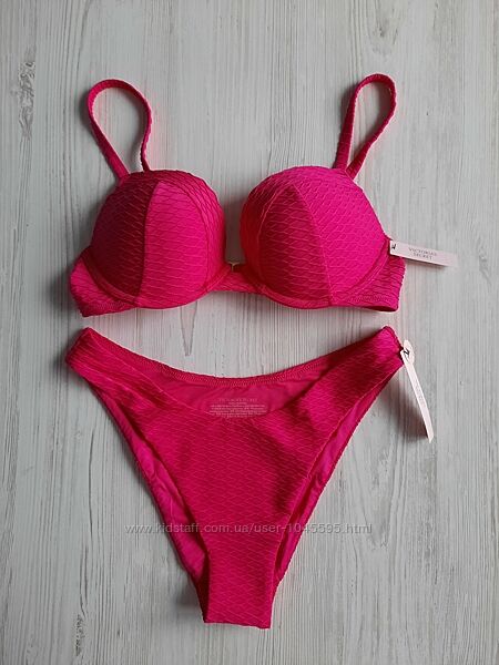 Розовый яркий купальник Victorias secret 34C 75C 34С 75С 80В чашка С В