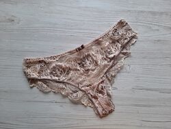 Бежевые нюдовые кружевные трусики бразилианы р. М Жасмин Jasmine lingerie