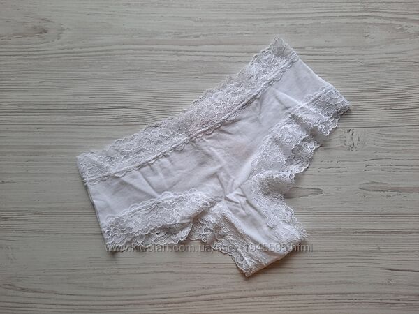 Белые трусики бразилианы коттоновые хлопок виктория сикрет Victorias secret