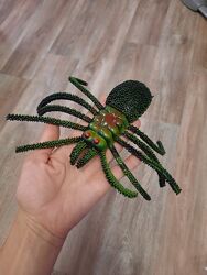 Игрушка реалистичный большой паук декор на Halloween для Хэллоуина 