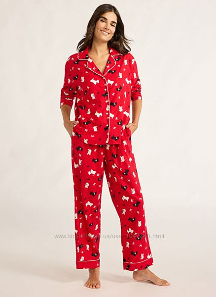 Жіноча фланелева піжама з довгими рукавами joyspun usa